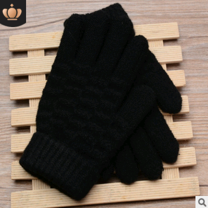 Luvas de malha femininas jacquard touch screen luvas quentes de inverno fashion