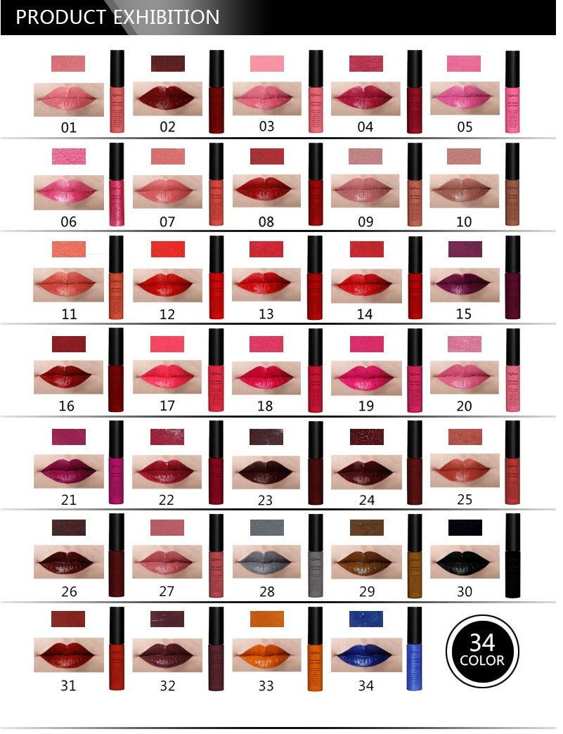 Batom matte da marca de maquiagem Qibest