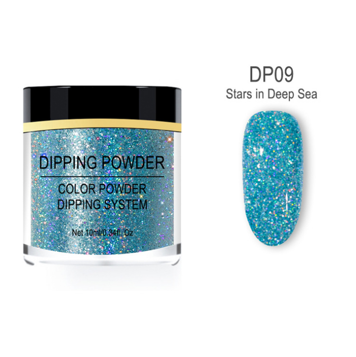 Pó de unha com glitter a laser