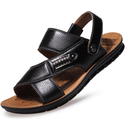 Sandalias de hombre de piel para playa