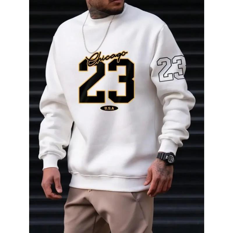 Conjunto de roupas masculinas com design de letras de arte e estilo de moletom de lã