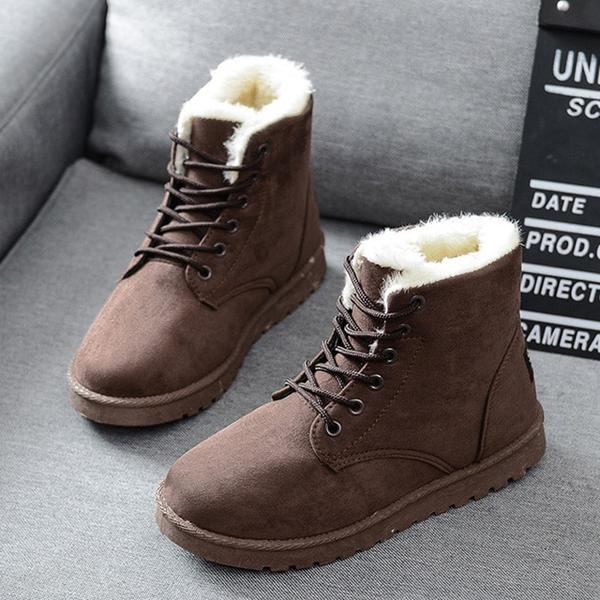 Botas de neve com cano curto e botinhas de veludo