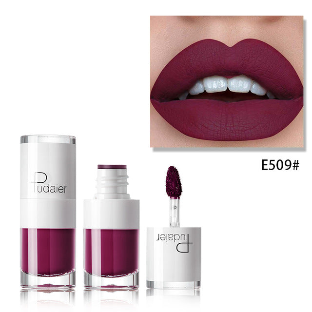 Batom 16 cores frasco branco brilho labial matte hidratante duradouro