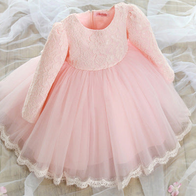 Vestido de princesa de renda para meninas vestido de verão