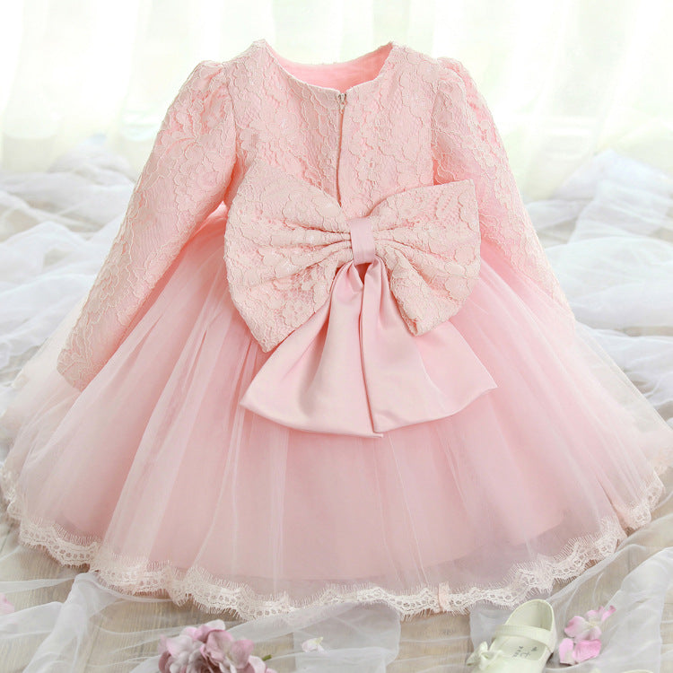 Vestido de princesa de renda para meninas vestido de verão