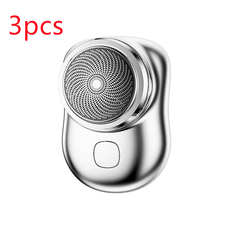 Mini barbeadores faciais portáteis sem fio barbeador elétrico recarregável USB molhado e seco indolor máquina de barbear de tamanho pequeno para homens