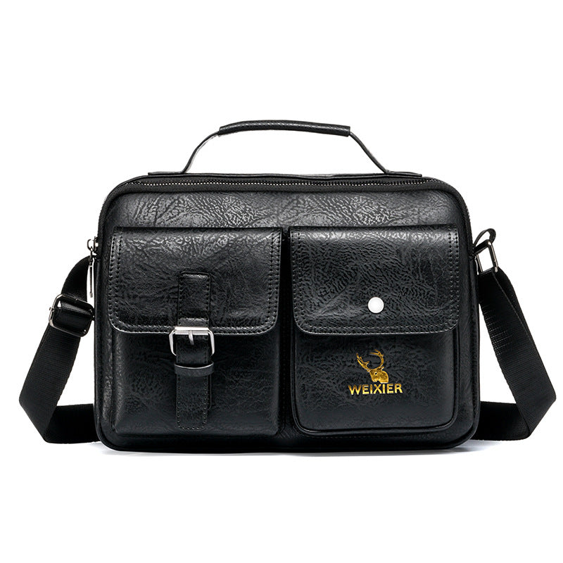 Nova bolsa de ombro horizontal masculina de grande capacidade