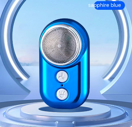 Barbeador elétrico portátil masculino com luz