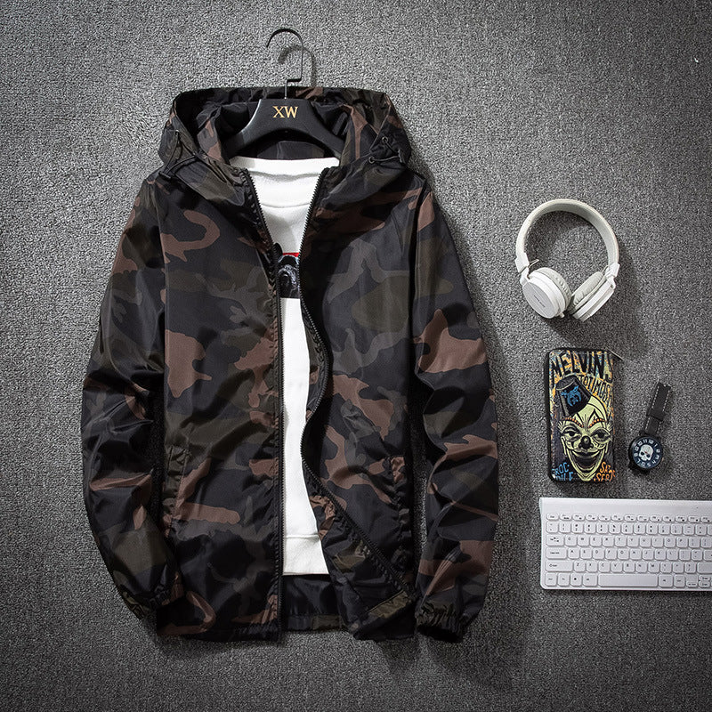 Jaqueta camuflada masculina primavera e outono nova jaqueta masculina