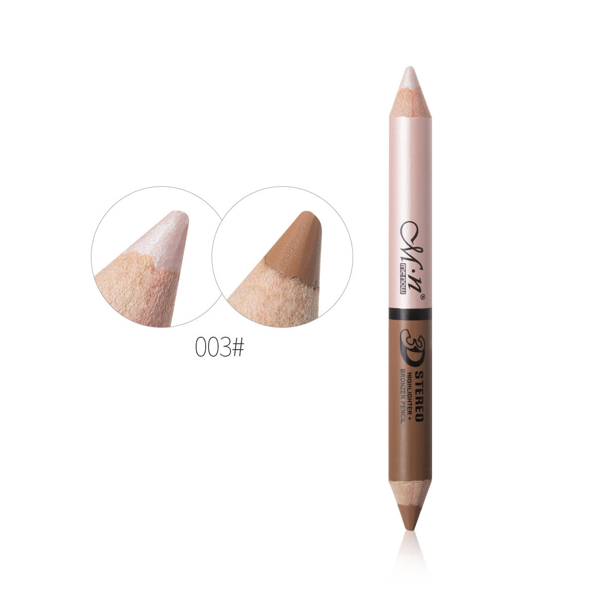Caneta corretiva de duas pontas, iluminador, caneta One Stroke, dupla utilização, macia, à prova d'água, ilumina o contorno facial, cor, maquiagem descascável