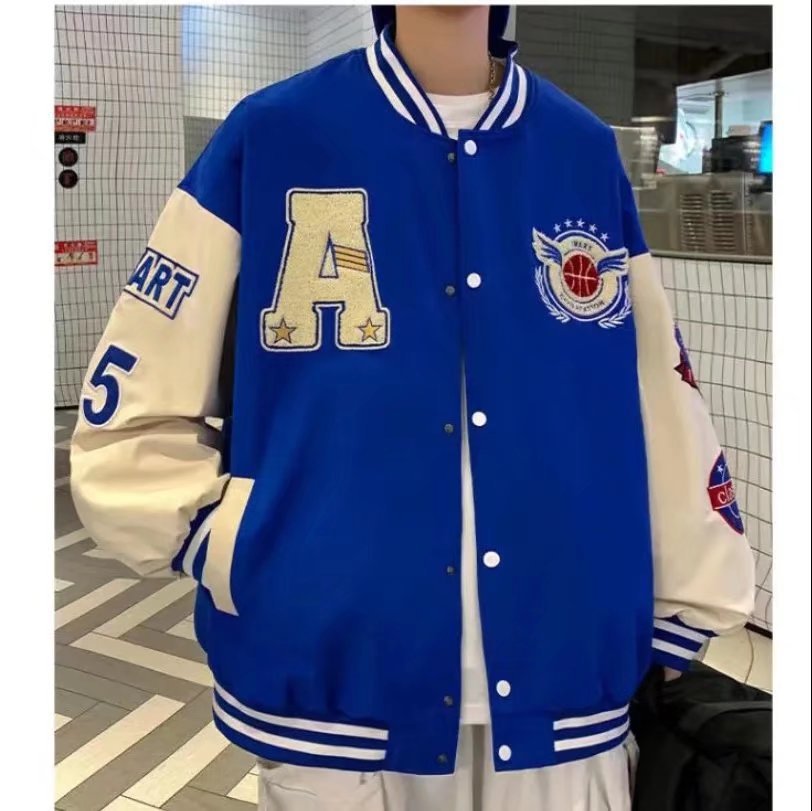 Baseball Suit Coat Men's Plus Fat Size Loose Tide Brand Street Hip Hop Jacket