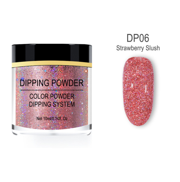 Pó de unha com glitter a laser
