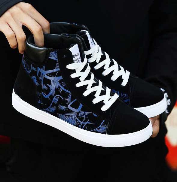 Sapatos de cano alto de primavera, edição coreana, sapatos masculinos 