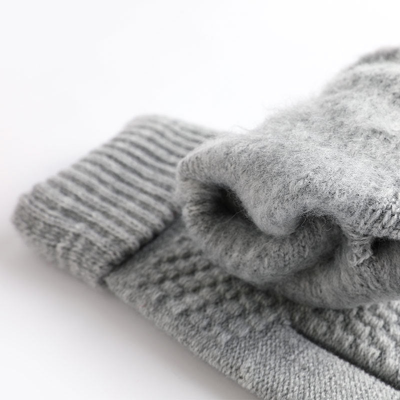 Luvas de jacquard quentes com tela sensível ao toque para homens e mulheres
