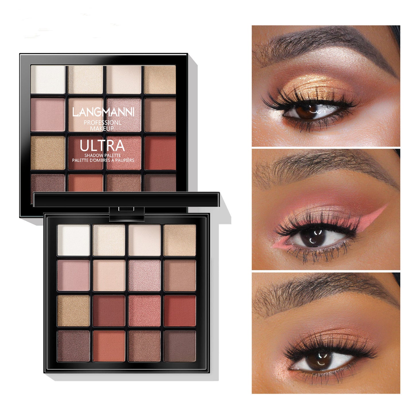 Maquiagem para os olhos 16 cores paleta de sombras peroladas mate
