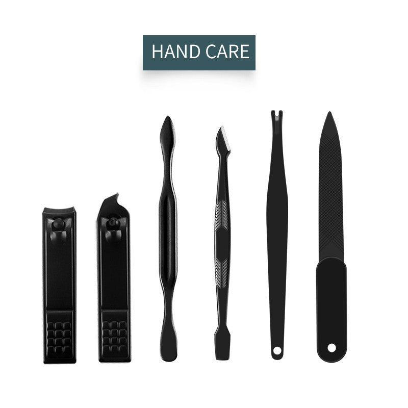 Conjunto de 16 peças de cortador de unhas, aparador, palheta de orelha, kit de cuidados, conjunto de manicure, pedicure, conjunto de ferramentas para arte em unhas dos pés, kits com bolsa