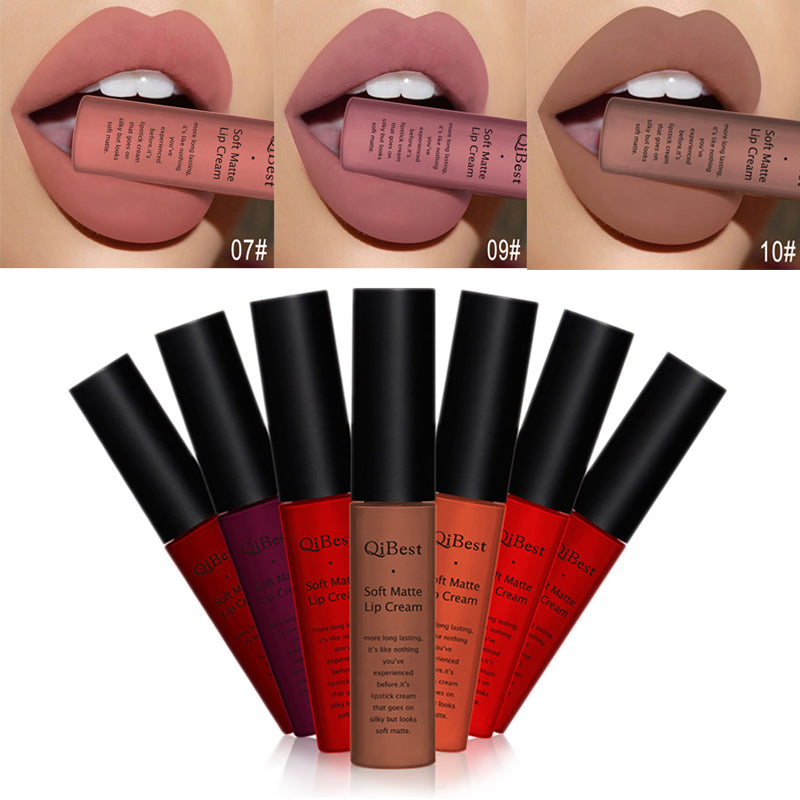 Batom matte da marca de maquiagem Qibest