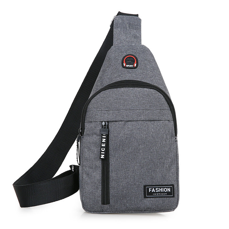 Bolsa de peito masculina de lona para lazer, esportes, corrida, bolsa mensageiro