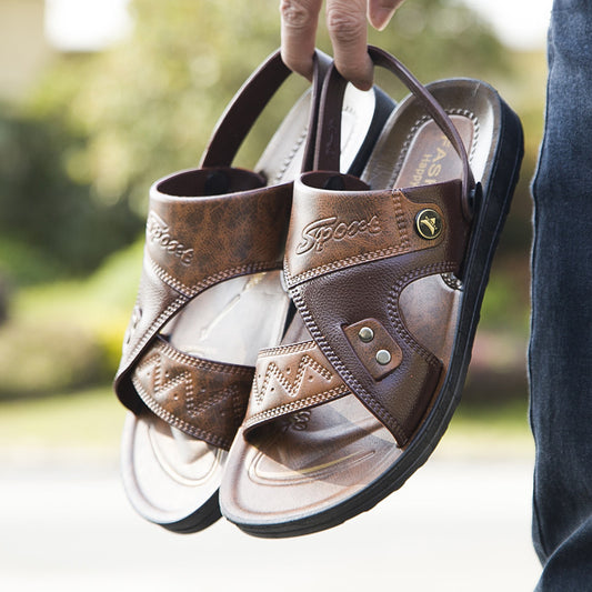 Zapatos de playa casuales para hombre Sandalias y pantuflas antideslizantes de doble uso