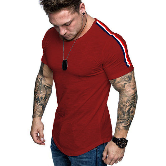 Camiseta con diseño de costura en el hombro