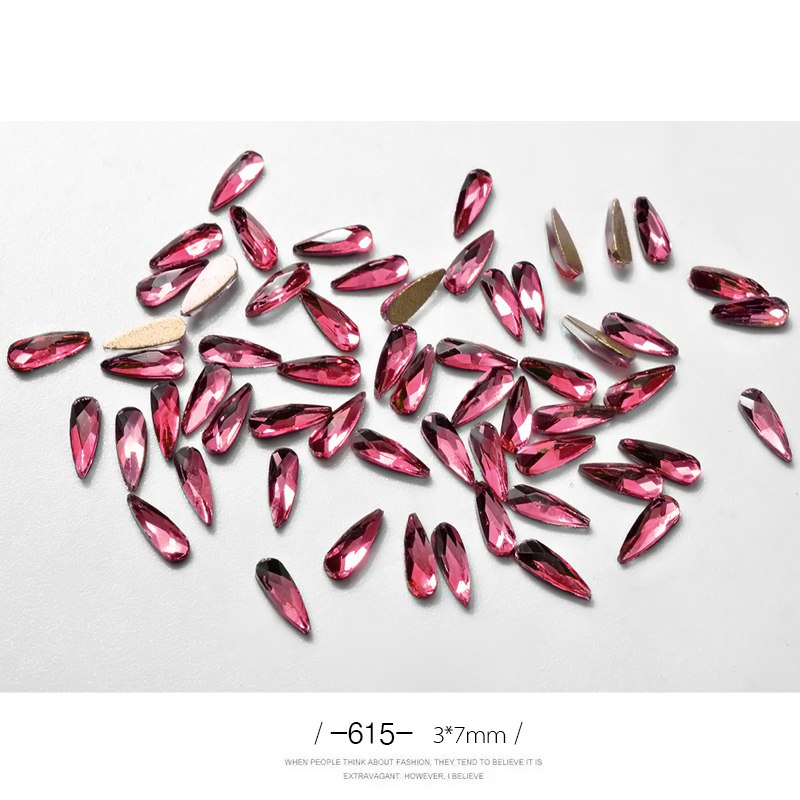 10Pcs 3D Nail Art Strass Longo Gota de Água Em Forma de Glitter Nail Art Decorações Acessórios Unhas Suprimentos