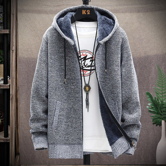 Fleece sweater coat