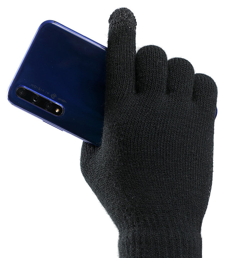 Luvas de malha de inverno para homens e mulheres, quentes, ciclismo, anti-frio, antiderrapante, triangular, offset, luvas quentes