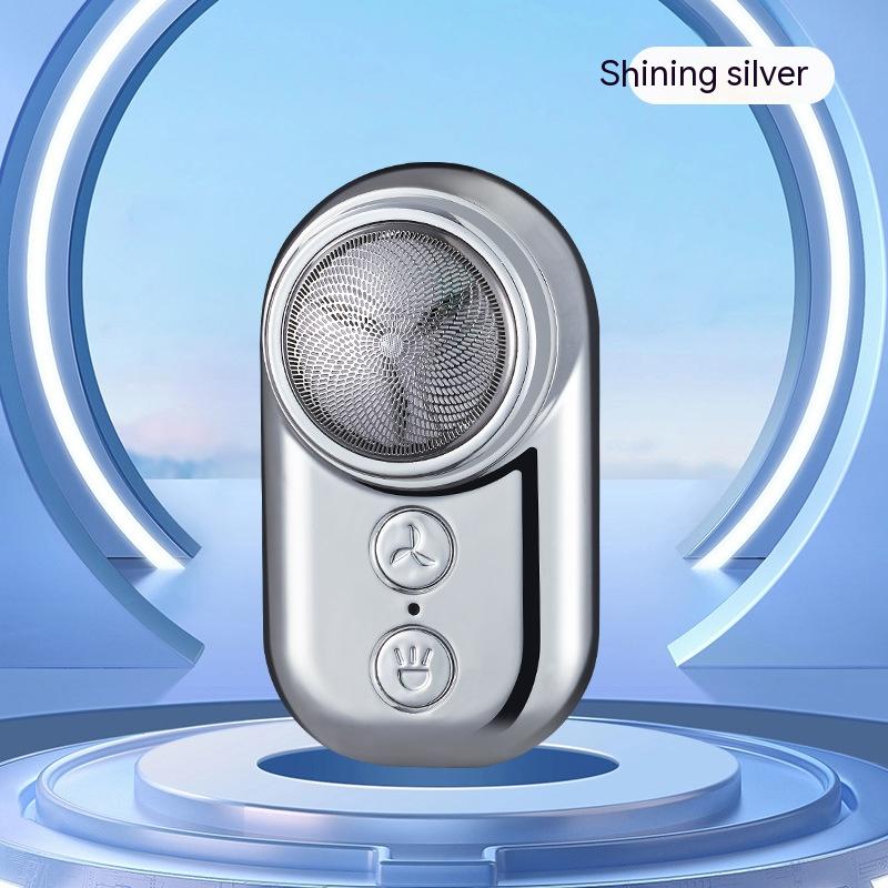 Barbeador elétrico portátil masculino com luz