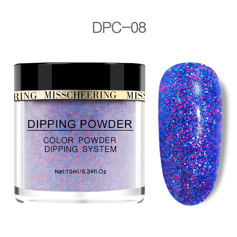 Pó de unha com glitter a laser