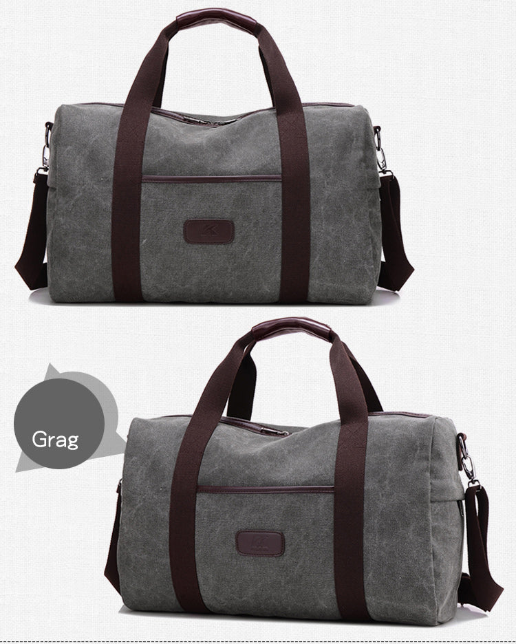 Bolsa de lona vintage masculina, bolsas de viagem de alta qualidade, grande capacidade, bagagem feminina, bolsas de viagem