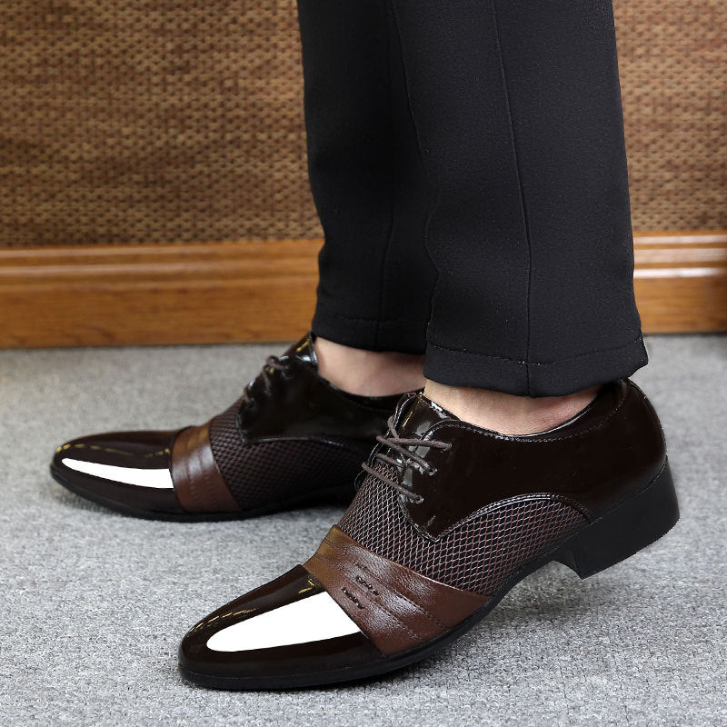 Sapatos casuais de negócios da moda masculina Sapatos formais de couro
