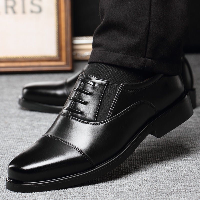 Sapatos casuais masculinos de couro para negócios