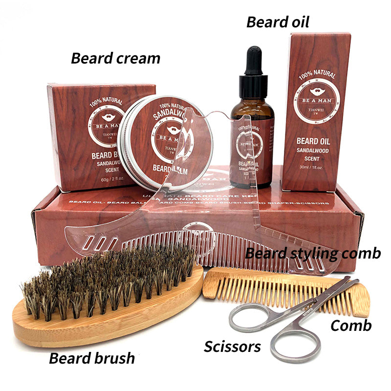 Conjunto de cuidados para barba Óleo para barba e creme para barba