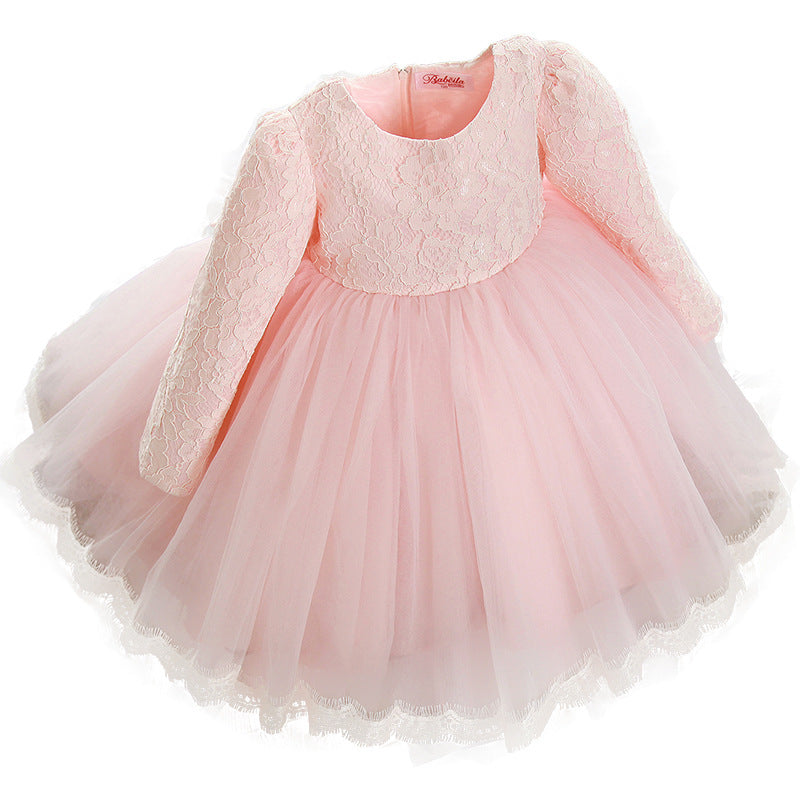Vestido de princesa de renda para meninas vestido de verão