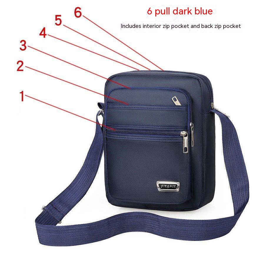 Bolsa de ombro transversal impermeável multicamadas de grande capacidade