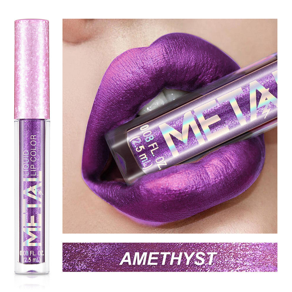 Brilho labial metálico