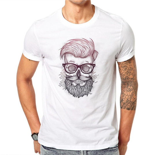 Camiseta de algodón estampada para hombre