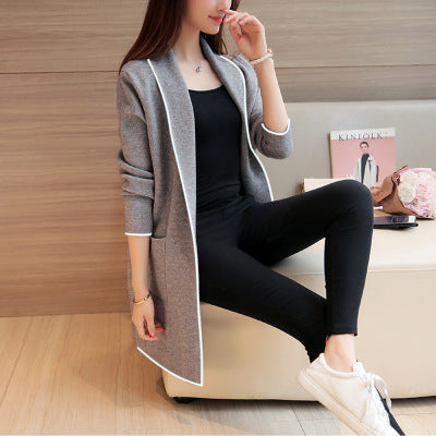 Cardigan de manga comprida em moletom