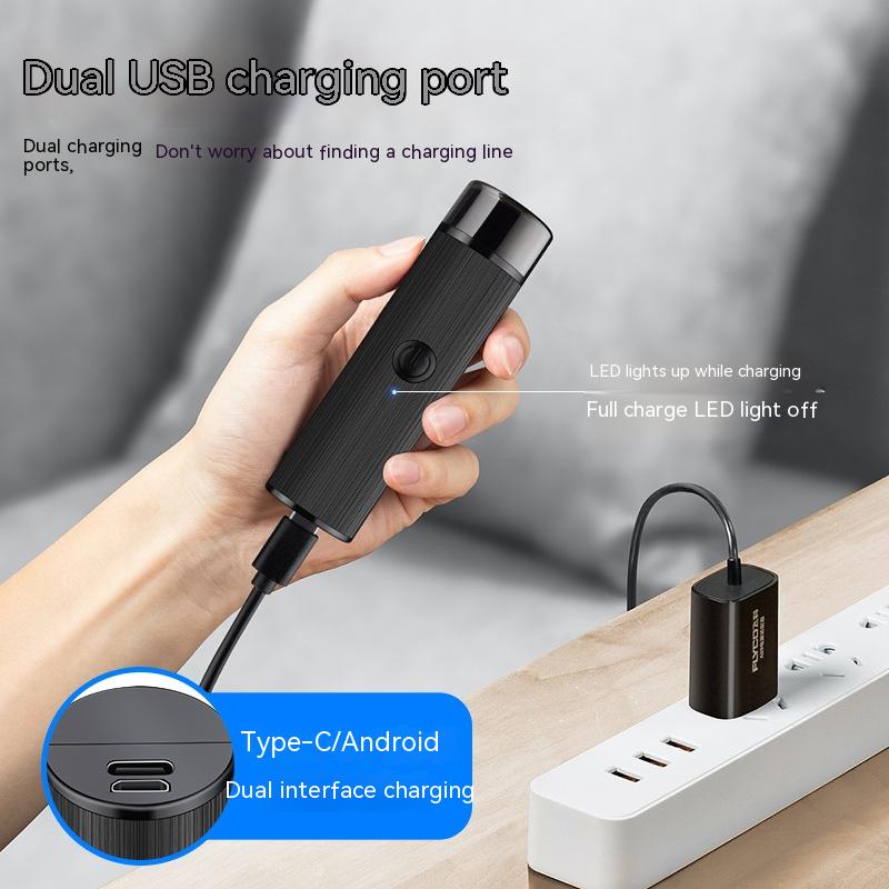 Mini barbeador elétrico recarregável portátil masculino