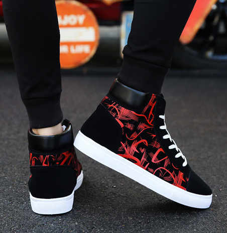Sapatos de cano alto de primavera, edição coreana, sapatos masculinos 