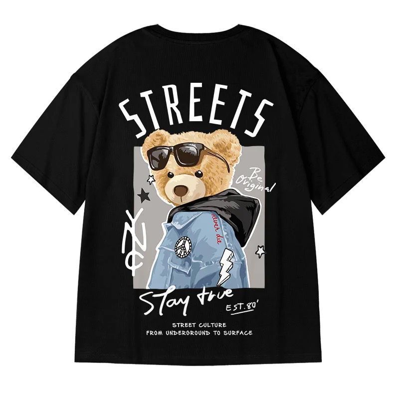 Camiseta de manga curta Street Hip-hop masculina verão