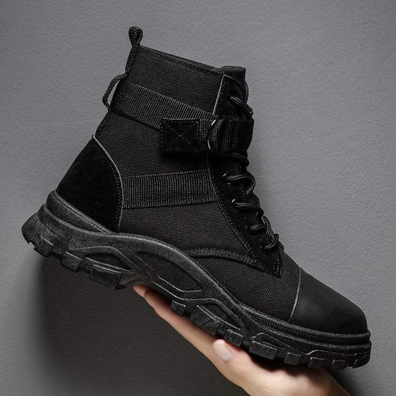 Botas Martin masculinas outono retrô casual cano alto