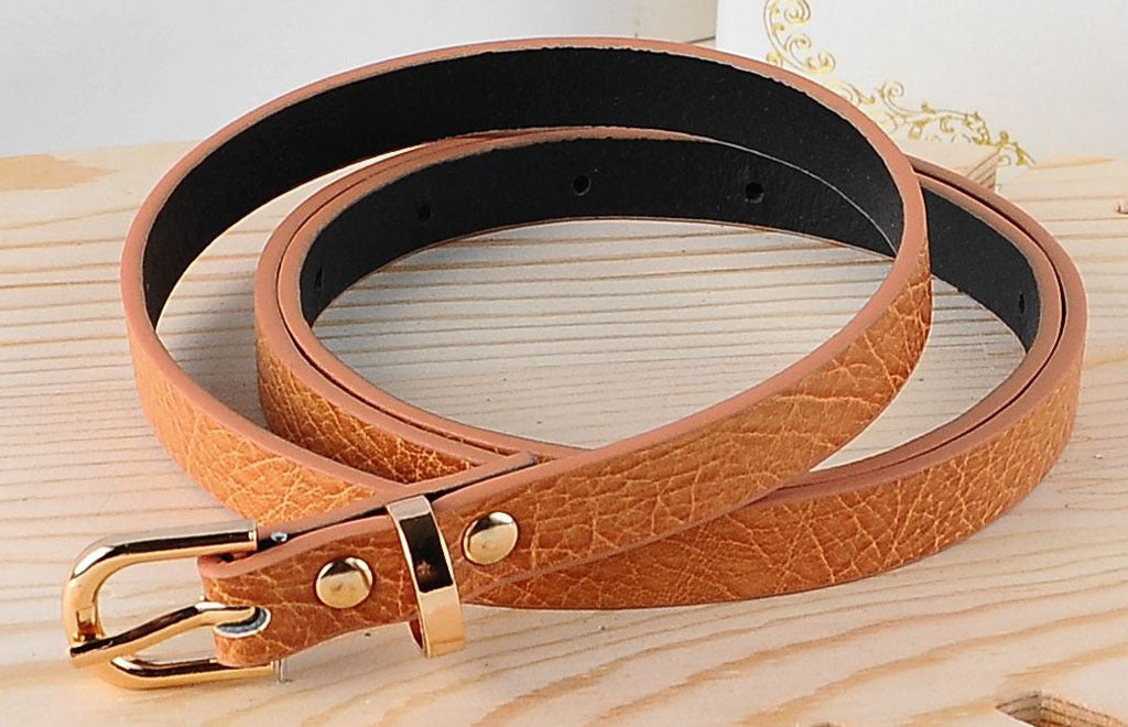 Cinto de couro PU feminino