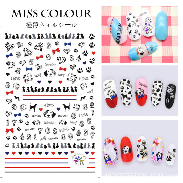 Comércio exterior de ultra-fino tropical pássaro animal Manicure adesivos gomados adesivos de unha Manicure adorno R117-124 modelos de explosão
