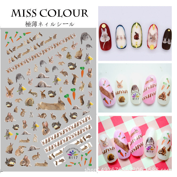 Comércio exterior de ultra-fino tropical pássaro animal Manicure adesivos gomados adesivos de unha Manicure adorno R117-124 modelos de explosão