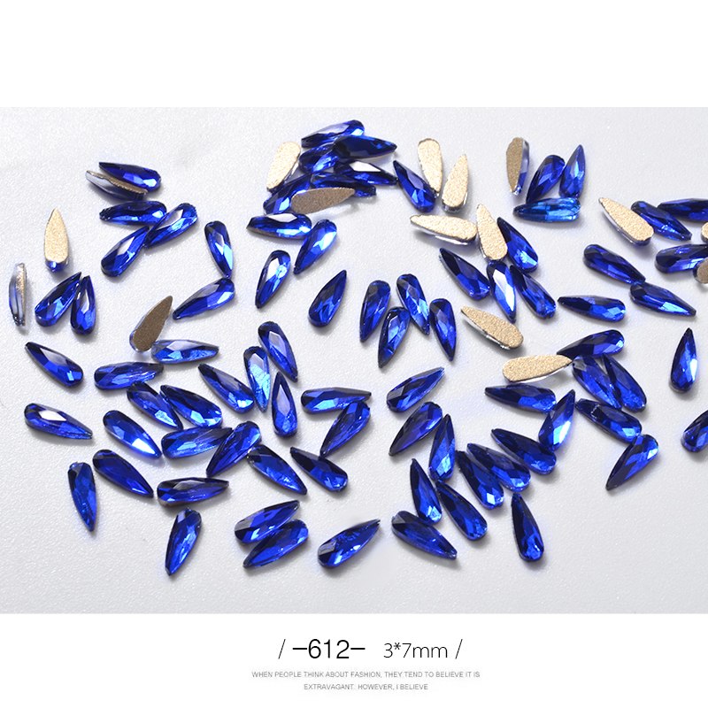 10Pcs 3D Nail Art Strass Longo Gota de Água Em Forma de Glitter Nail Art Decorações Acessórios Unhas Suprimentos