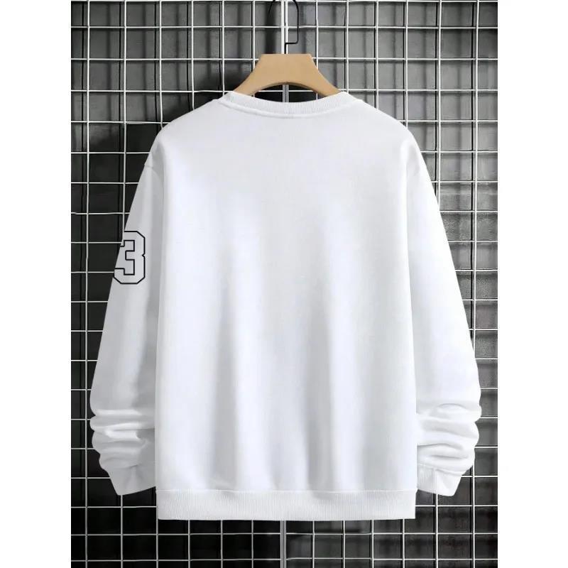 Conjunto de roupas masculinas com design de letras de arte e estilo de moletom de lã