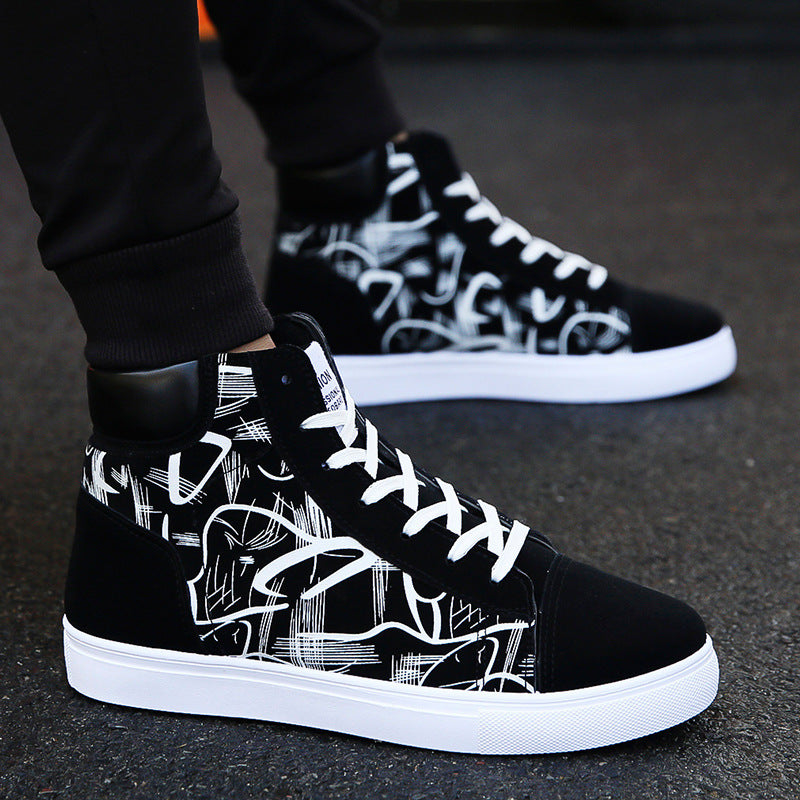 Sapatos de cano alto de primavera, edição coreana, sapatos masculinos 