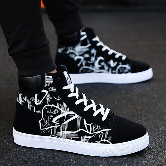 Zapatos de caña alta de primavera, edición coreana, zapatos para hombre 