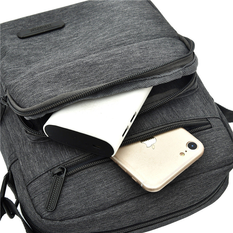 Bolsa de mão Oxford de tecido para homens Bolsa de ombro mensageiro